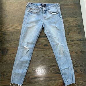 American Eagle Outfitters Blue Skinny Distressed Jeans